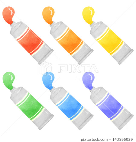 A set of hand-painted style illustration materials. 143596029