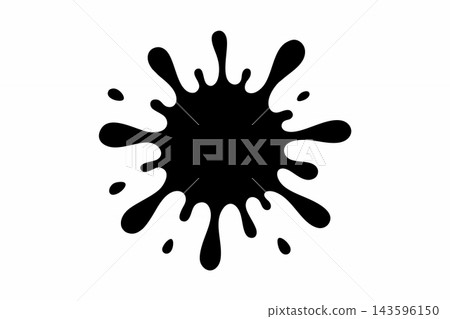 Black Ink Splatter and Paint Splash Design Element Vector Black Ink Splatter and Paint Splash Design Element Vector 143596150