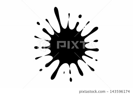 Black Ink Splatter and Liquid Splash Graphic Vector Black Ink Splatter and Liquid Splash Graphic Vector 143596174