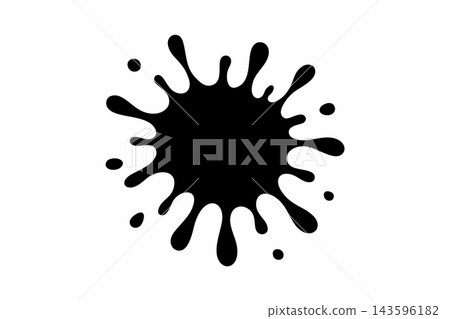 Black Ink Splatter and Paint Splash Asset Vector Black Ink Splatter and Paint Splash Asset Vector 143596182