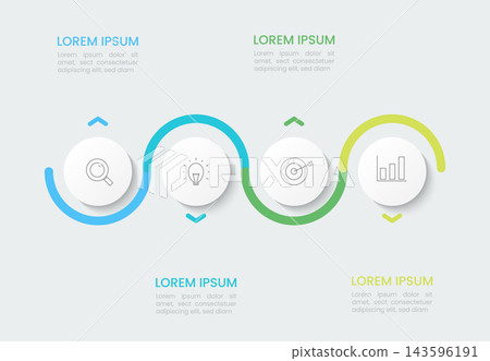 Infographic 4 options design elements for your business data. Vector Illustration. Infographic 4 options design elements for your business data. Vector Illustration. 143596191