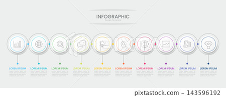 Infographic 10 options design elements for your business data. Vector Illustration. Infographic 10 options design elements for your business data. Vector Illustration. 143596192