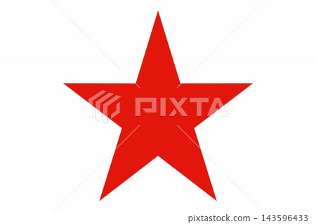 Red Five-Point Star Vector Icon Red Five-Point Star Vector Icon 143596433