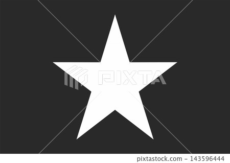 White Five-Point Star Icon on Black Background White Five-Point Star Icon on Black Background 143596444