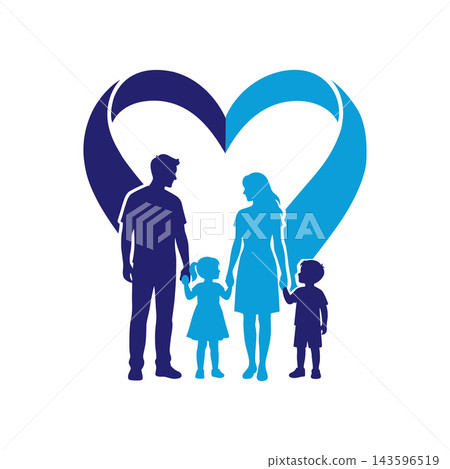 World Diabetes Day Family Care Ribbon Concept World Diabetes Day Family Care Ribbon Concept 143596519
