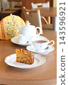 Delicious cake and tea 143596921