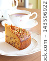 Delicious cake and tea 143596922