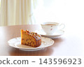 Delicious cake and tea 143596923