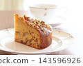Delicious cake and tea 143596926