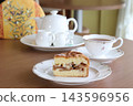 Delicious apple cake and tea 143596956