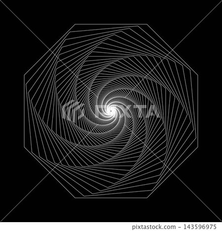 Geometric Spiral Optical Illusion Geometric Spiral Optical Illusion 143596975