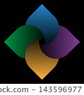 Colorful Interlocking Geometric Petals 143596977