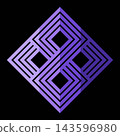 Purple Geometric Diamond Pattern 143596980