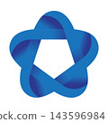 Blue Interwoven Geometric Knot 143596984