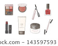 Cosmetics and Makeup Illustration Set Cosmetics and Makeup Illustration Set 143597593