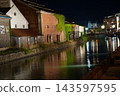小樽運河的夜景 143597595