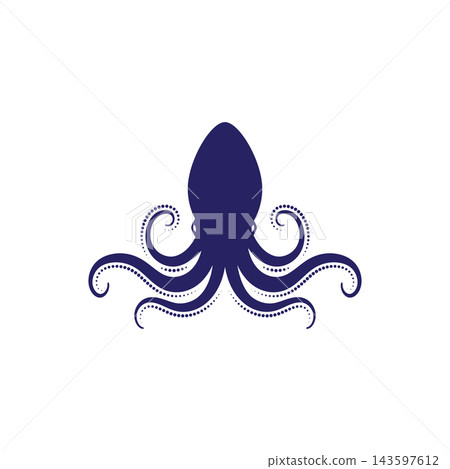 Octopus graphic silhouette Octopus graphic silhouette 143597612