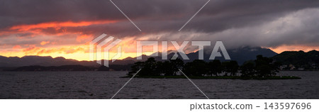 島根縣宍道湖日落 島根縣宍道湖日落 143597696