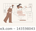Office cleaning service isolated cartoon vector illustrations. 143598043