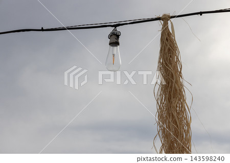 decorative bulb and sky background decorative bulb and sky background 143598240