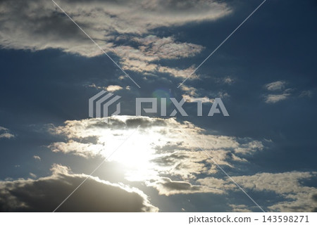 陽光透過雲層的縫隙照進來 陽光透過雲層的縫隙照進來 143598271