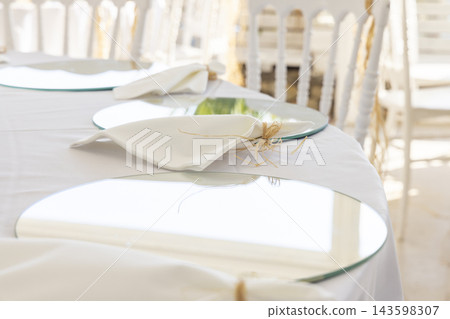 a decorated table in a restaurant a decorated table in a restaurant 143598307