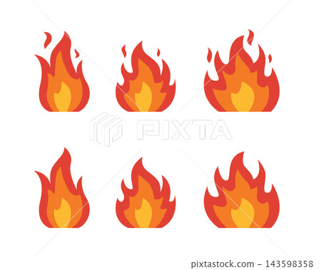 Fire Flame Elements vector illustration Fire Flame Elements vector illustration 143598358