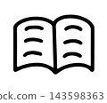 Vector isolated illustration of a contour book. 143598363