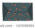 Vector isolated illustration of Christmas holiday correspondence. 143598364