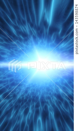 Abstract blue energy burst with radiant light rays, flowing plasma waves, and a brilliant central flare creating a futuristic tunnel effect. Abstract blue energy burst with radiant light rays, flowing plasma waves, and a brilliant central flare creating a futuristic tunnel effect. 143598874