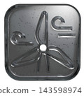 3D jelly-style wind turbine and windmill icon pictogram - gray 143598974