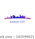 Kansas City skyline silhouette.  143599023