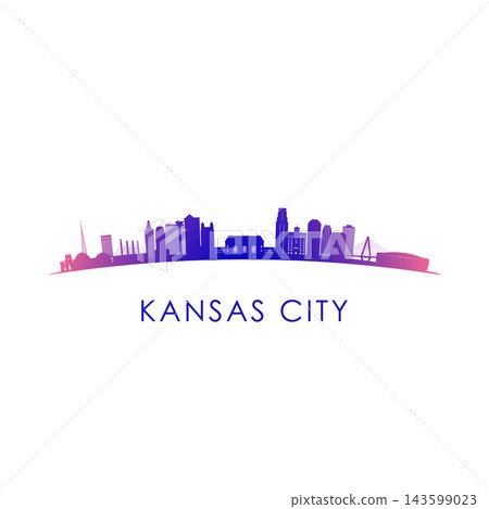 Kansas City skyline silhouette. Kansas City skyline silhouette. 143599023