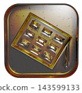 3D Jelly-Style Solar Panel and Solar Power Icon Pictogram - Gold 143599133