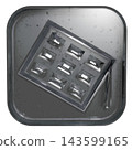 3D Jelly-Style Solar Panel and Solar Power Icon Pictogram - Gray 143599165