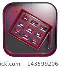 3D Jelly-Style Solar Panel and Solar Power Icon Pictogram - Pink 143599206