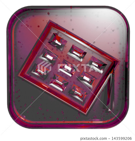 3D果凍狀太陽能板和太陽能圖示 - 粉紅色 3D果凍狀太陽能板和太陽能圖示 - 粉紅色 143599206