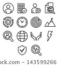 Business Icon Set - Line Outline 143599266