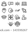 Business Icon Set - Line Outline 143599267