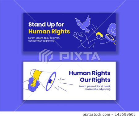 International Human Rights Day Flat Cartoon Social Media Banner Design International Human Rights Day Flat Cartoon Social Media Banner Design 143599605
