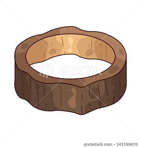 Illustration of Wood Ring Illustration of Wood Ring 143599870