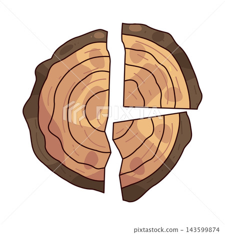 Illustration of Sawed Wood Illustration of Sawed Wood 143599874