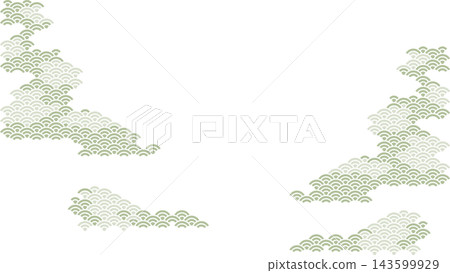 日式圖案背景框,飾以青貝早紋樣(鶯色 - 一種綠褐色) 日式圖案背景框,飾以青貝早紋樣(鶯色 - 一種綠褐色) 143599929