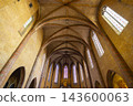 Abbey Saint Pierre de Moissac interior vaulting and stained glass 143600063