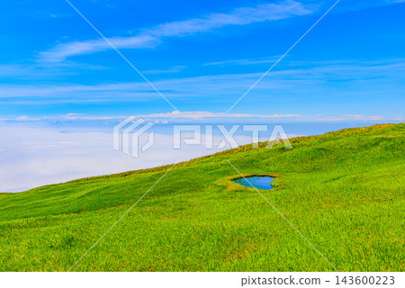 A summer hike up Mt. Gassan, capturing the beautiful grasslands and ponds spreading across the gentle slopes of Mt. Ubagatake, and the magnificent sea of clouds beyond. A summer hike up Mt. Gassan, capturing the beautiful grasslands and ponds spreading across the gentle slopes of Mt. Ubagatake, and the magnificent sea of clouds beyond. 143600223
