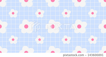 Gingham daisy girly and flower vector heart with seamless cute kawaii. Pattern easter spring and design cover print with coquette pretty fabric. Damask vintage chamomile and dot ditsy girl. Gingham daisy girly and flower vector heart with seamless cute kawaii. Pattern easter spring and design cover print with coquette pretty fabric. Damask vintage chamomile and dot ditsy girl. 143600891