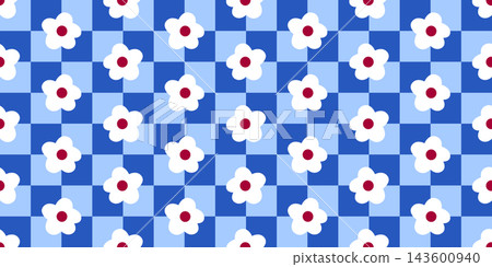 Kawaii seamless flower for daisy pattern gingham and girly heart vector. Cute pastel stripe for easter love texture and kids fabric cover. Chamomile repeat floral for summer spring girl. Kawaii seamless flower for daisy pattern gingham and girly heart vector. Cute pastel stripe for easter love texture and kids fabric cover. Chamomile repeat floral for summer spring girl. 143600940