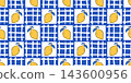Italy summer fruit with amalfi capri lemon and italian pattern stamp. Bg illustration yellow with frame flyer label and seamless sicilian sicily. Background stripe art with majolica. 143600956