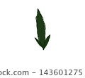 Hand-drawn green brushstroke indicator arrow illustration (PNG transparent background, background removed) 143601275