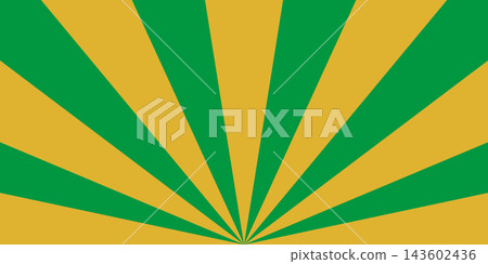 Green and gold-yellow radial striped background Green and gold-yellow radial striped background 143602436